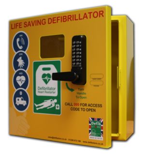DEFIBSTORE 1000 AED Cabinet (Lockable with electrics)
